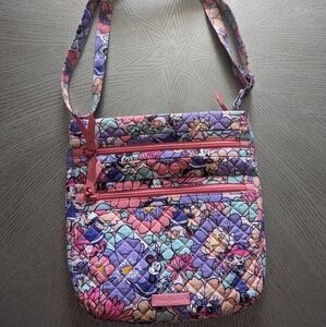 Disney Vera Bradley Triple Zip Hipster Crossbody Minnie's Garden Party Bag
